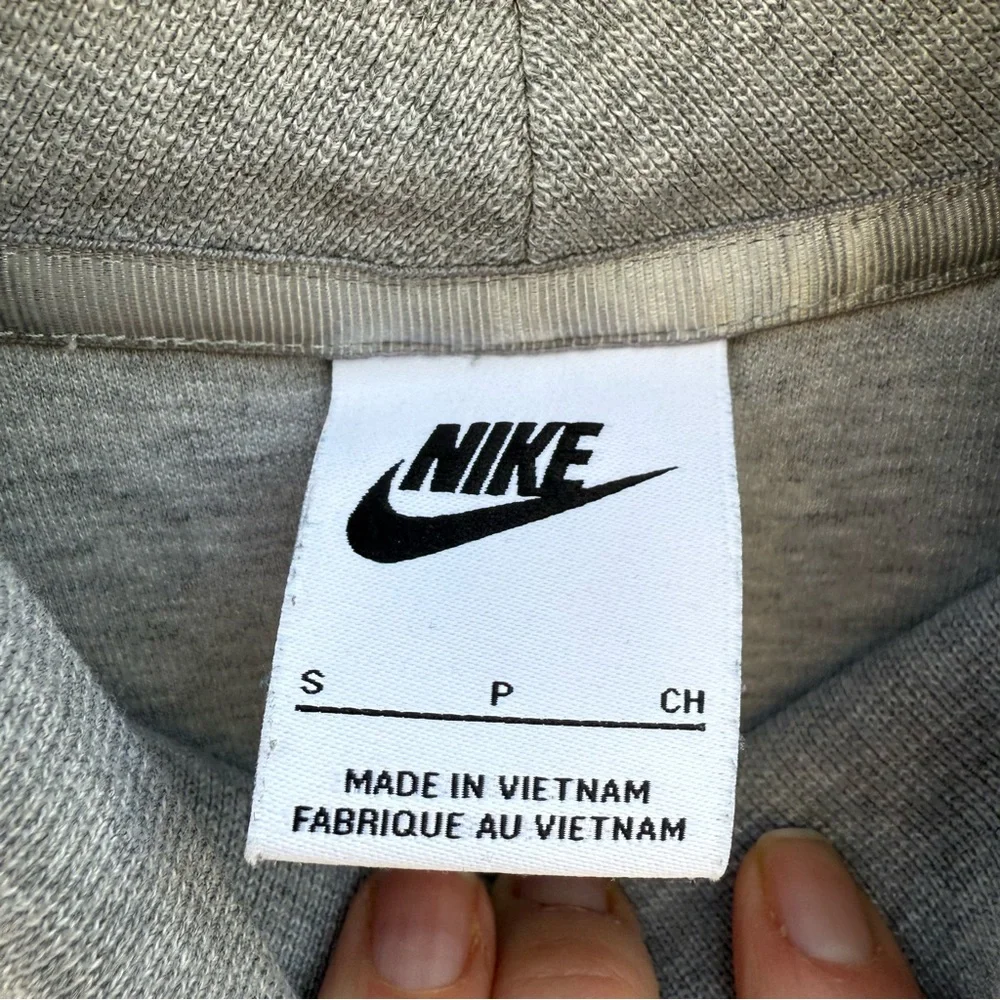 Nike Womens Heather Gray Baggy Cropped Mock Neck Sweatshirt Size Small - Picture 7 of 10